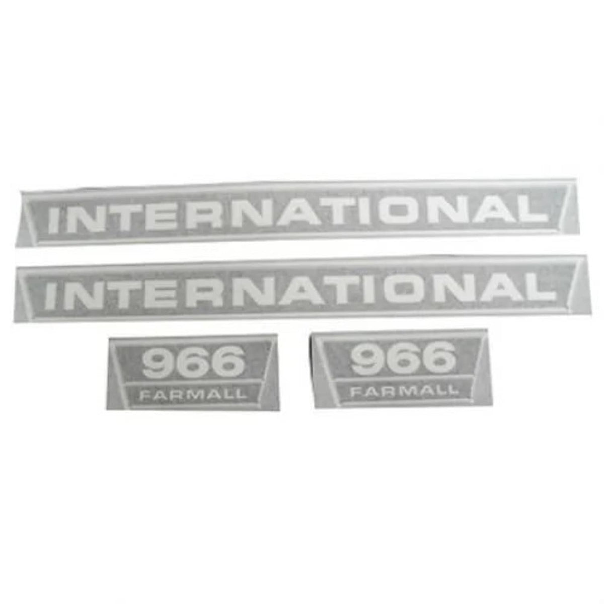 Bethesda Industrial 966 Decal Set Hoods and Model Numbers Black/Chrome Vinyl fits International 966