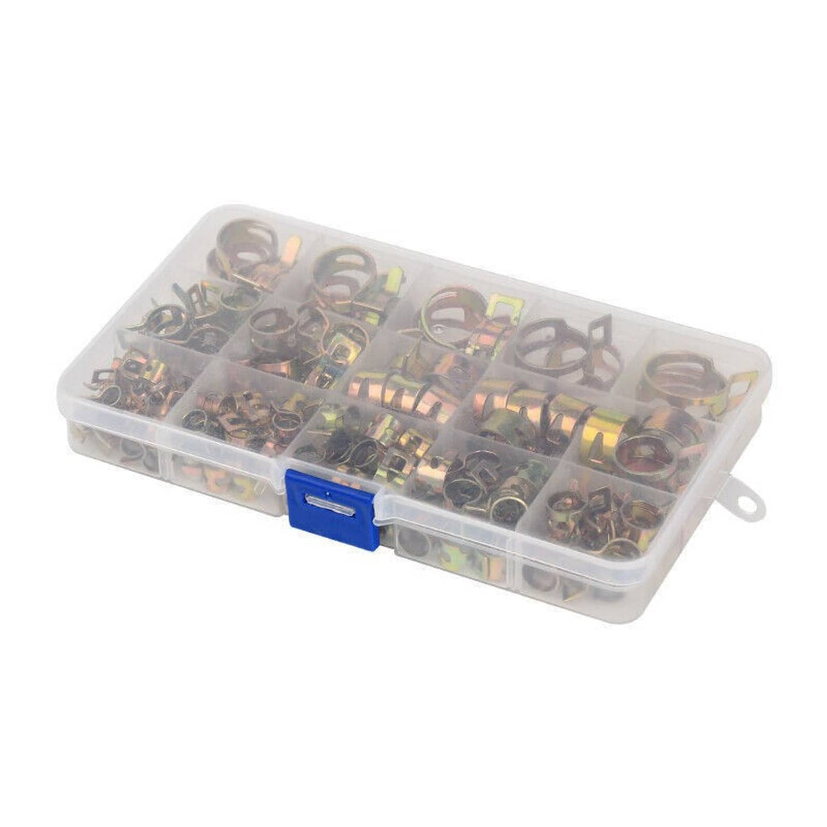 Bethesda Industrial 115PC 6-22mm Spring Hose Clamps Fastener Fuel Water Line Pipe Air Tube Clips Kit
