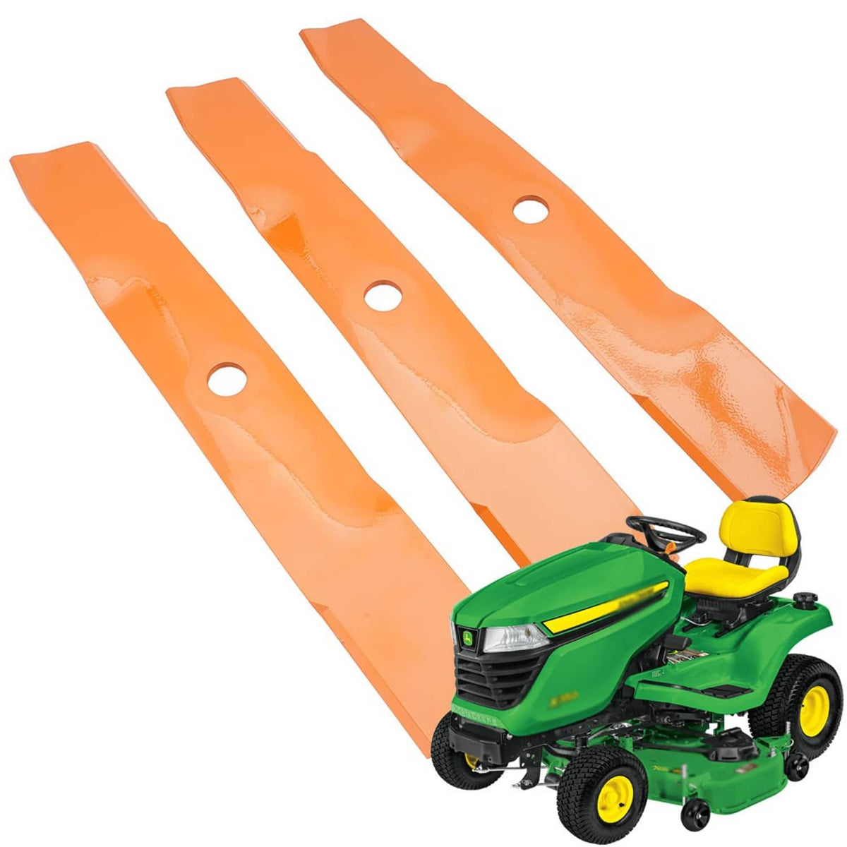 Bethesda Industrial 3 Mower Blades for John Deere 48" X330 Z530M X580 X570 X380 Z355E X940 X948 X949