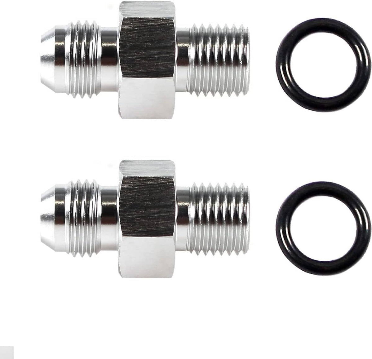 Bethesda Industrial 2Pcs Transmission Adapter Fittings 6AN Flare to 1/4" NPSM for TH350 TH400 700R4