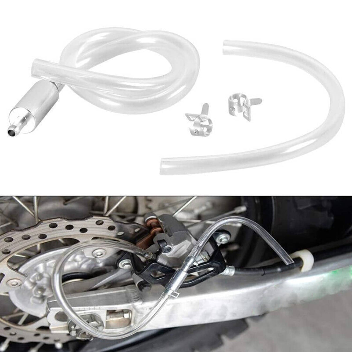 Bethesda Industrial Motorcycle / Car Clutch Brake Bleeder Hose Tube Bleeding Tool One Way Valve Kit