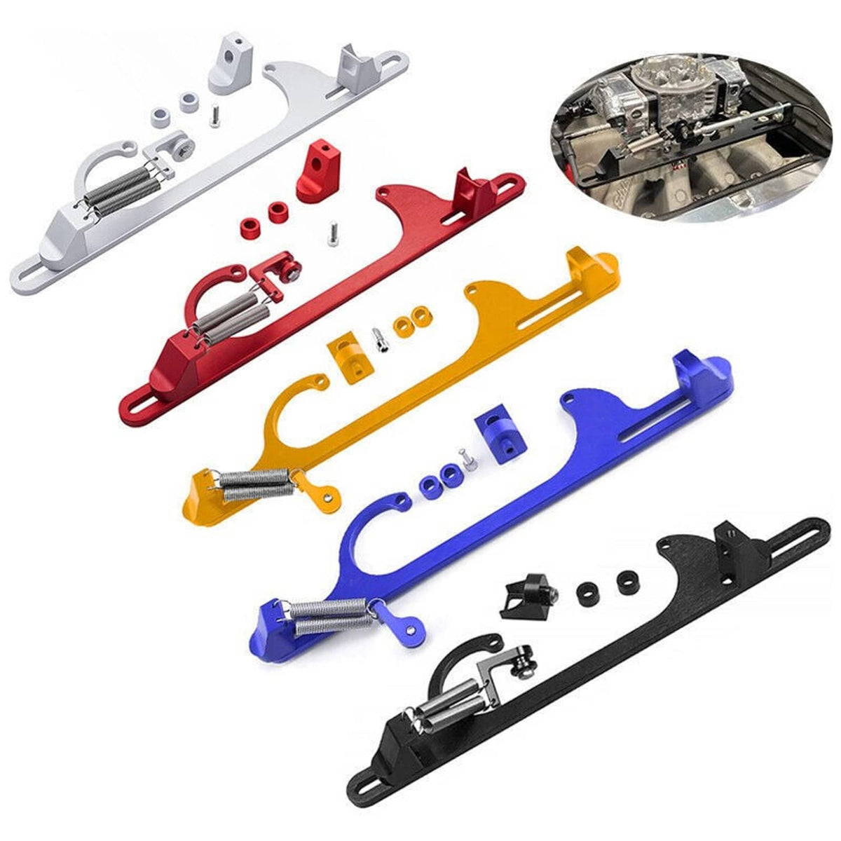 Bethesda Industrial Aluminum Throttle Cable Carb Bracket For Holley 4150 4160 Carb 350 400 SBC New