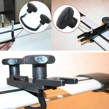 Bethesda Industrial 4Pcs Roof Box U-Bolt Clamps Cargo Carrier Roof Rack Bracket Van Mounting Black