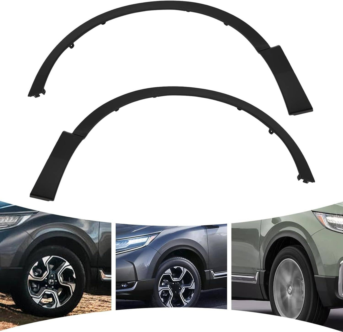 Bethesda Industrial Black Fender Trim Set For 2017-2022 Honda CR-V Front Driver and Passenger Side