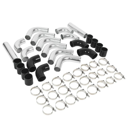 Bethesda Industrial Aluminum 12Pcs 3" Inch Intercooler Piping Kit w/Coupler + T-Clamps Universal