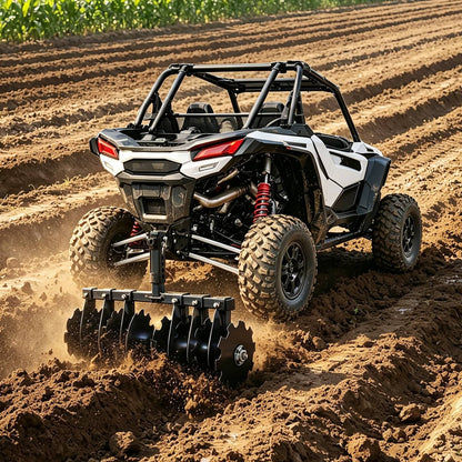 Bethesda Industrial 34" Disc Plow Harrow w/ 2-inch Receiver Hitch 8-blade disc For Tractor ATV UTV