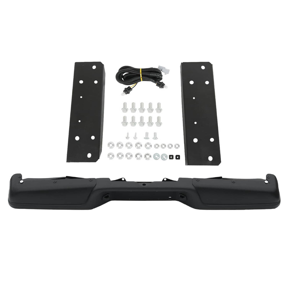 Bethesda Industrial REAR STEP BUMPER ASSEMBLY STEEL WITH PADS FOR 1997-2004 DODGE DAKOTA BLACK