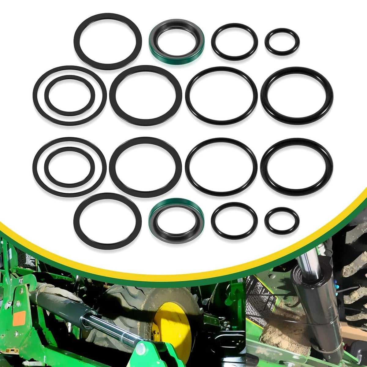 Bethesda Industrial 2 Pack AM36221 Stabilizer Cylinder Seal Kit for John Deere Rod: 1.125” Bore: 2”