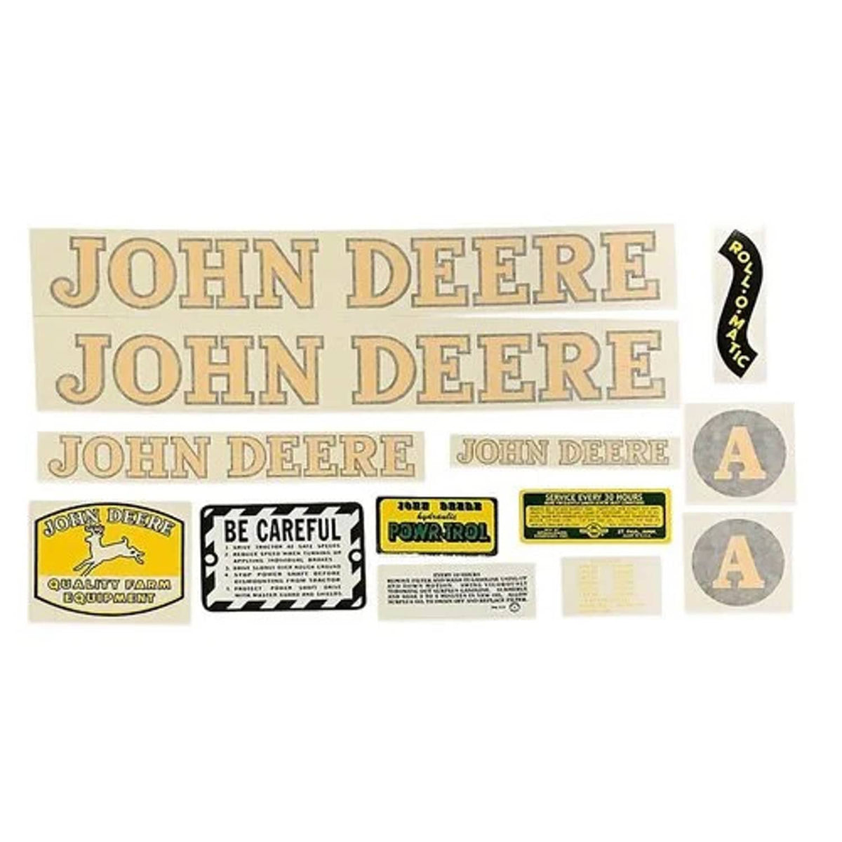 Bethesda Industrial Decal Set Vinyl Cut fits John Deere A