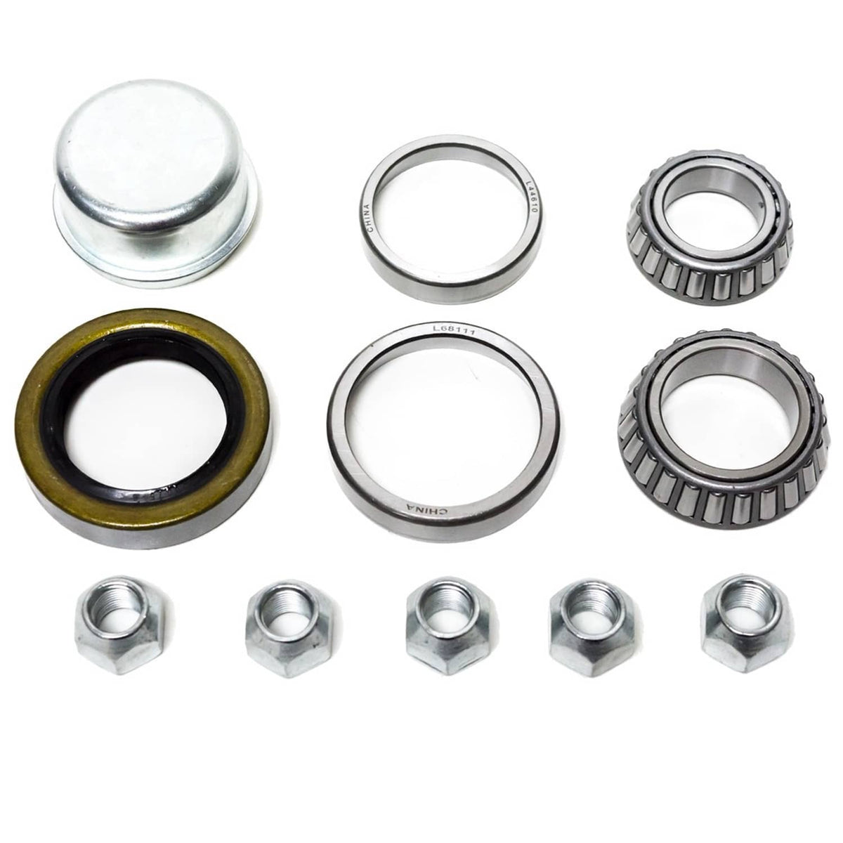 Bethesda Industrial (2) K2-100 3,500 3500 lb.Trailer Bearing Kit L44649/10 L68149/11 Bearings Seal