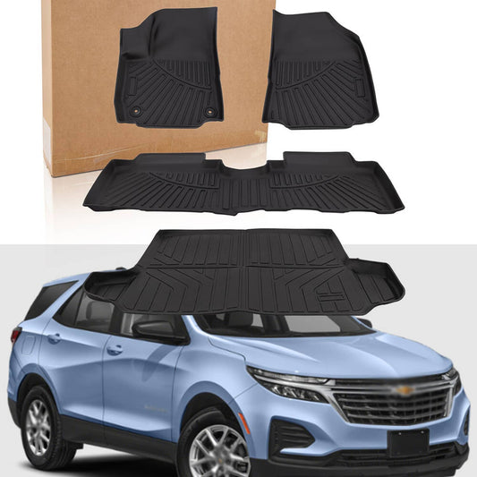 Bethesda Industrial TPE Rubber Floor Mats Cargo Liner For 2018-2024 Chevrolet Equinox All Season
