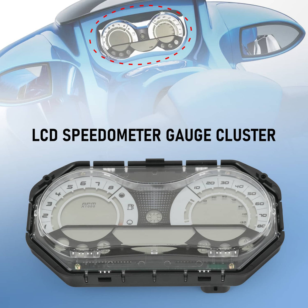 Bethesda Industrial LCD Speedometer Gauge Cluster For Sea Doo BRP RXP 2006-11 RXT GTX Wake 278002270