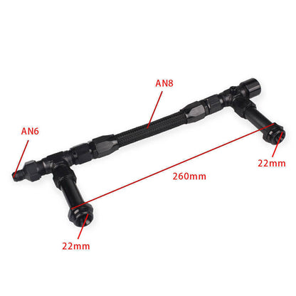 Bethesda Industrial AN8 Dual Feed Carb Fuel Line Braided Fuel Line Kit For Holley 4150 Carburetor