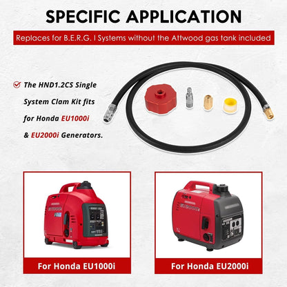 Bethesda Industrial HND1.2CS Single Fuel System Clam Kit Fit For Honda EU1000i & EU2000i Generator