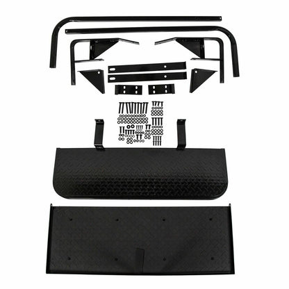 Bethesda Industrial Flip Folding Rear Seat Cushions Pad w/Roof Support For EZGO TXT 1995+ Golf Cart