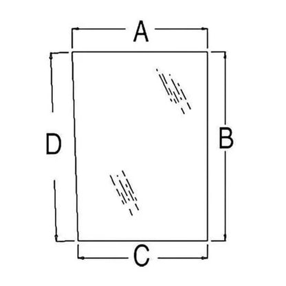 Bethesda Industrial Cab Glass - Right Hand Rear Side Window fits Allis Chalmers 7000 7060 70577183