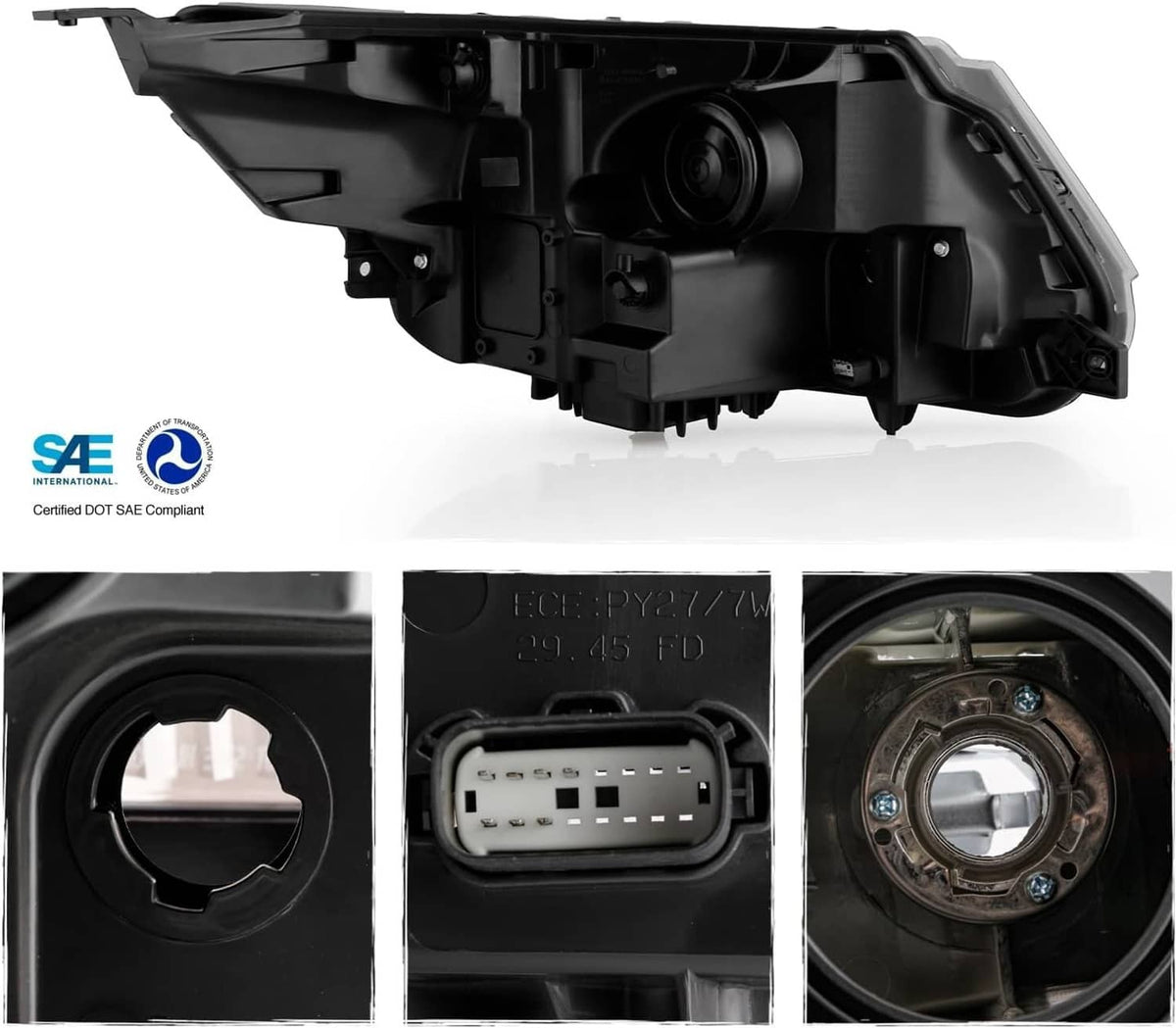 Bethesda Industrial Left & Right Side Headlights Assembly w/LED DRL For 2016-2019 Ford Explorer