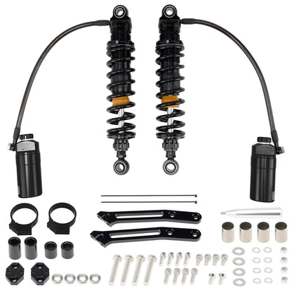 Bethesda Industrial Remote Reservoir Suspension Shocks For Harley Touring Road King/Glide  2014-2025