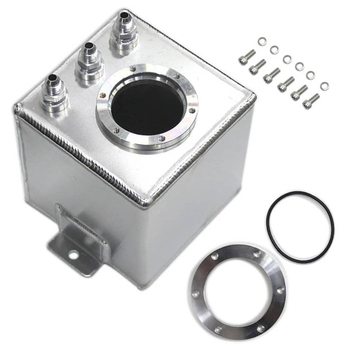 Bethesda Industrial 2L Aluminum High Flow Swirl Fuel Surge Pot Tank AN6 For 044 External Fuel Pump