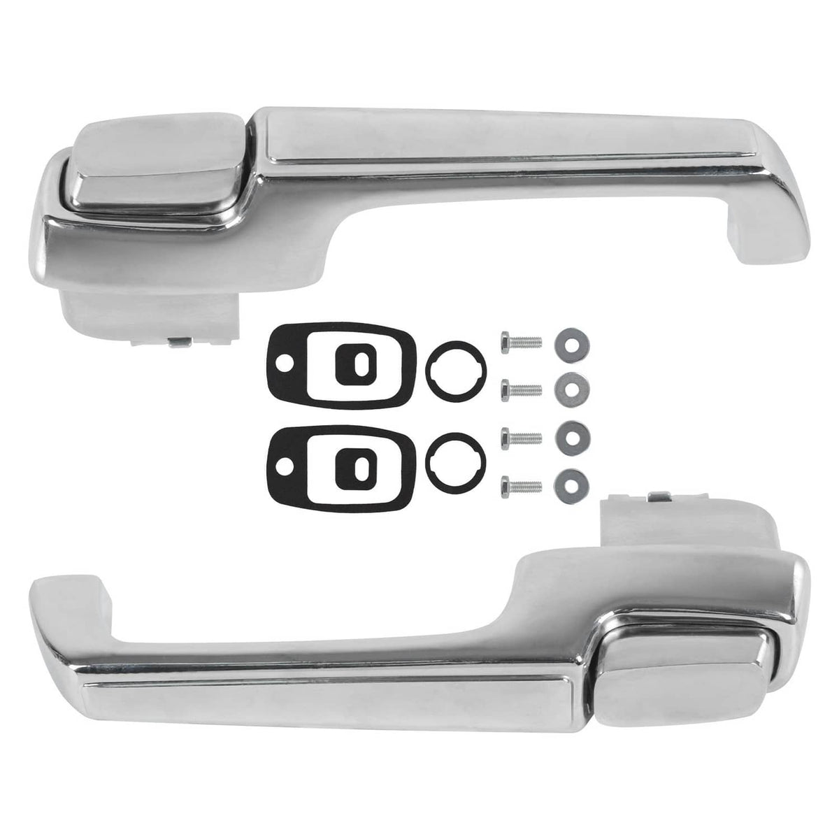 Bethesda Industrial Chrome Pair Outside Door Handles For 1967-1972 Chevy C/K 10 20 30, GMC C/K 15 25