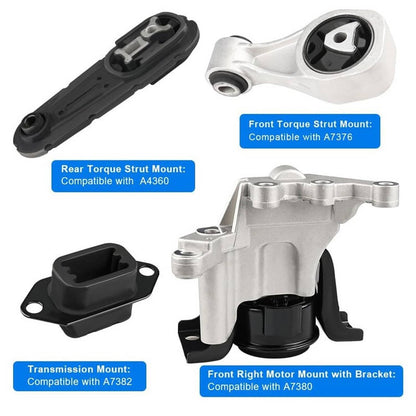 Bethesda Industrial 4Pcs Engine Motor w/ Trans Mount Set For 2013-2019 Nissan Sentra 1.8L Auto