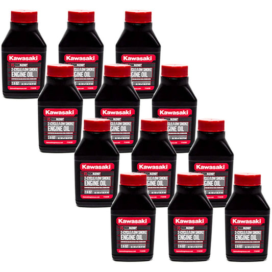 Bethesda Industrial 12 Pack Kawasaki 2.6 oz Bottles 2 Cycle Mix 1 Gallon Motor Engine Oil