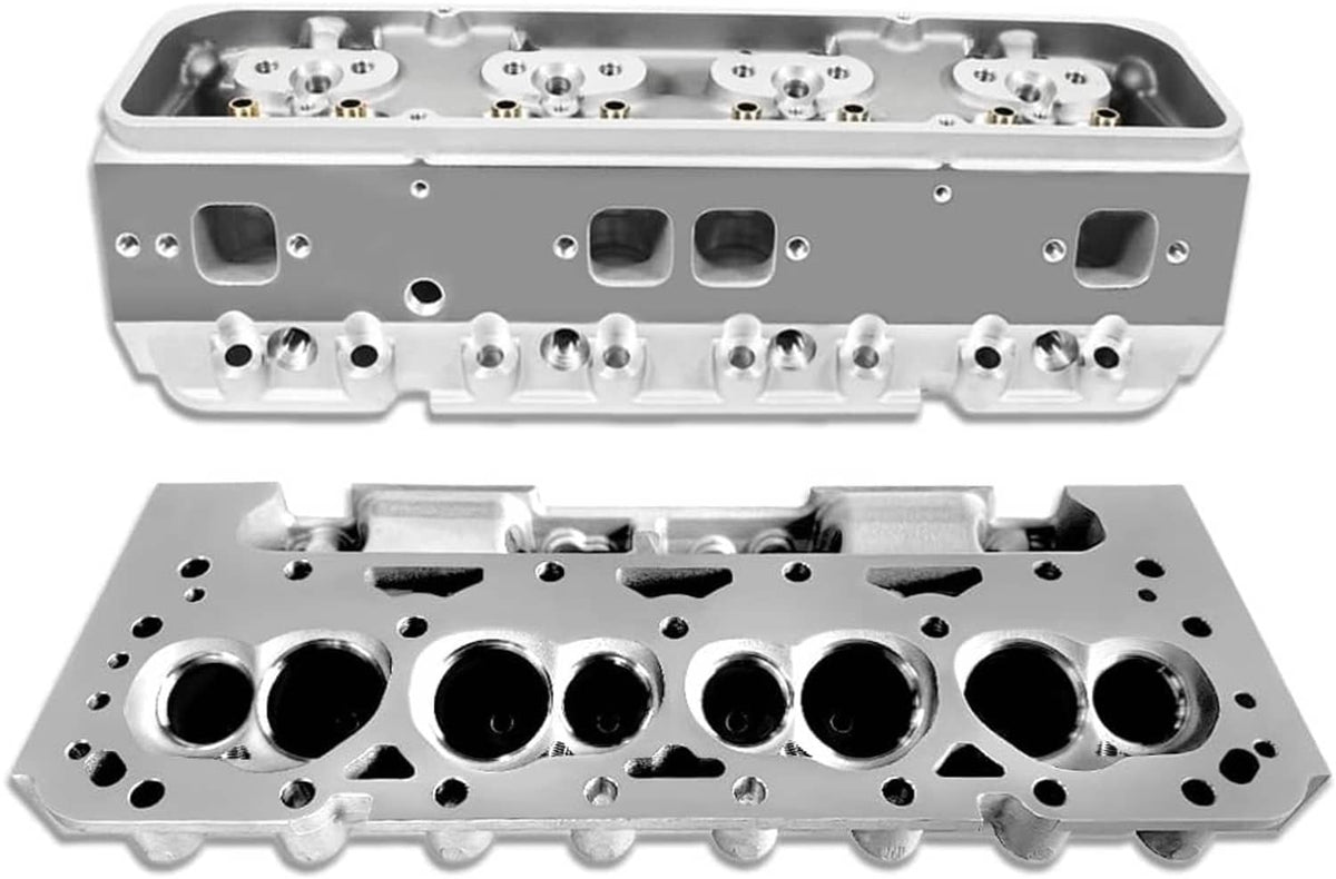 Bethesda Industrial 1 Pair For Chevy SBC 283 302 350 400 Bare Cylinder Heads 205cc/64cc Angle Plug