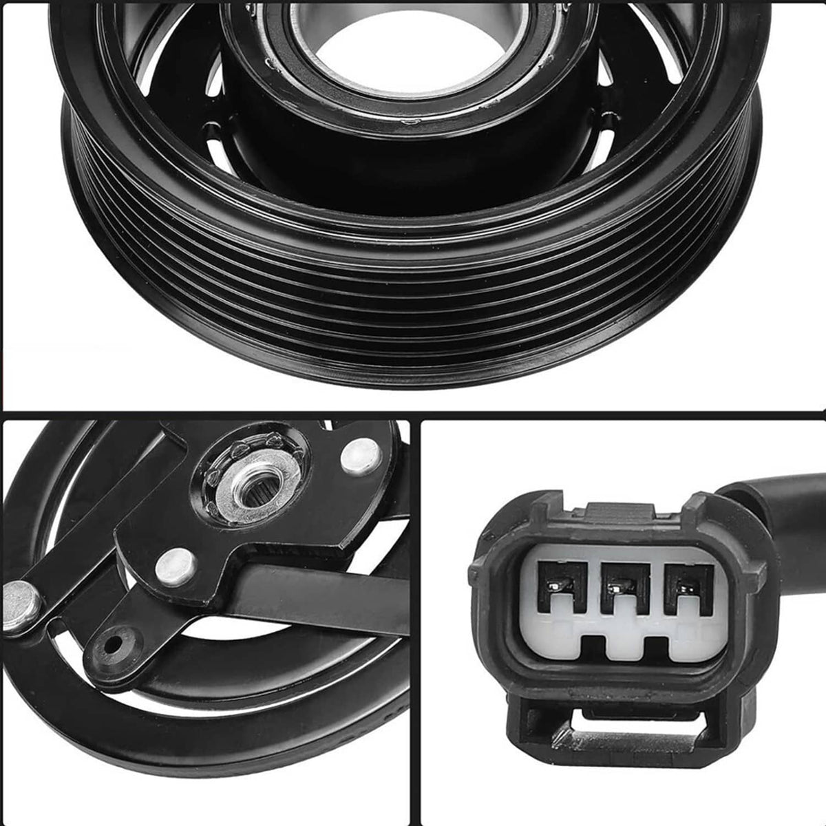Bethesda Industrial AC Compressor Clutch 12V Kit w/7-Groove for Honda Civic 2016 2017-2021 L4 2.0L