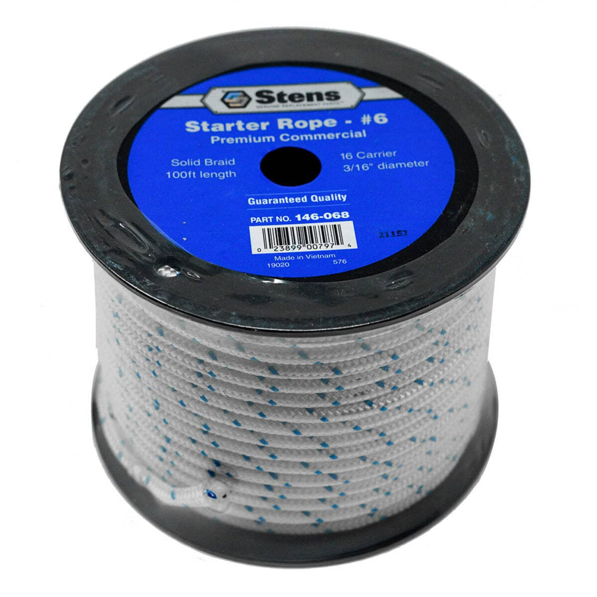 Bethesda Industrial Stens Heavy Duty #6 Solid Braid Starter Rope 100 ft. 3/16-inch I.D.
