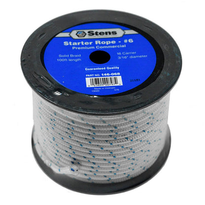 Bethesda Industrial Stens Heavy Duty #6 Solid Braid Starter Rope 100 ft. 3/16-inch I.D.