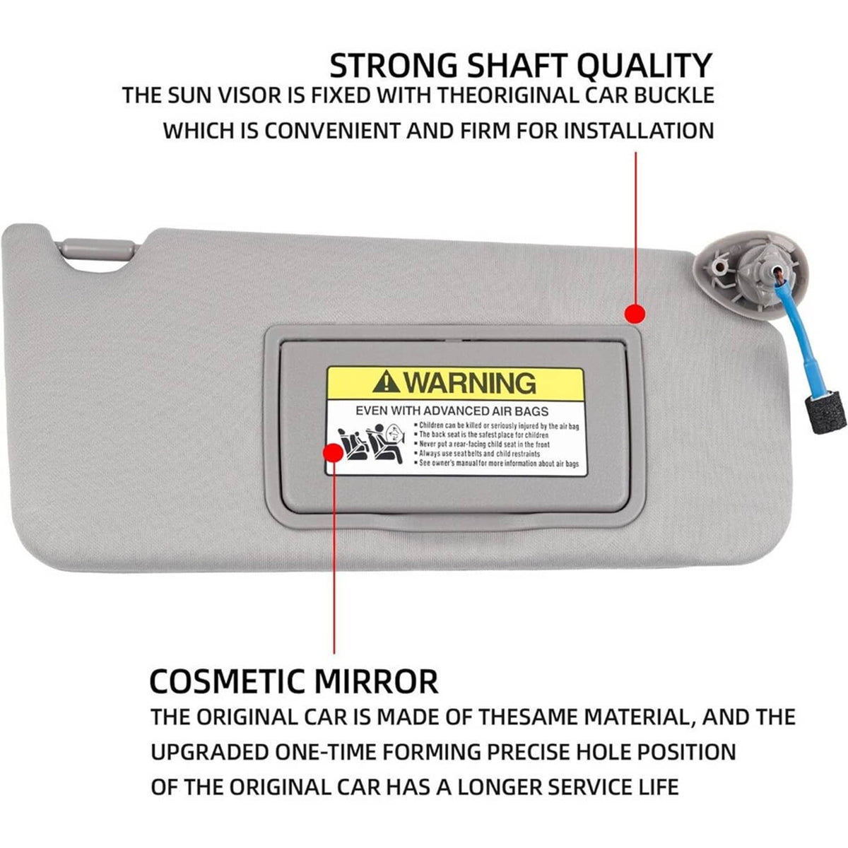 Bethesda Industrial 2x Sun Visor w/LED Light Mirror Set For 2008-2017 Honda Accord 83280-TA5-A51ZA