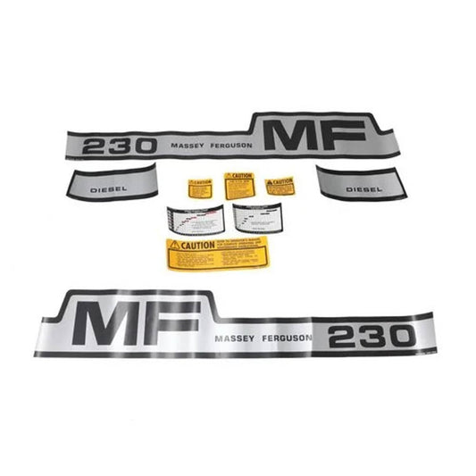 Bethesda Industrial 230 Decal Set Mylar fits Massey Ferguson 230