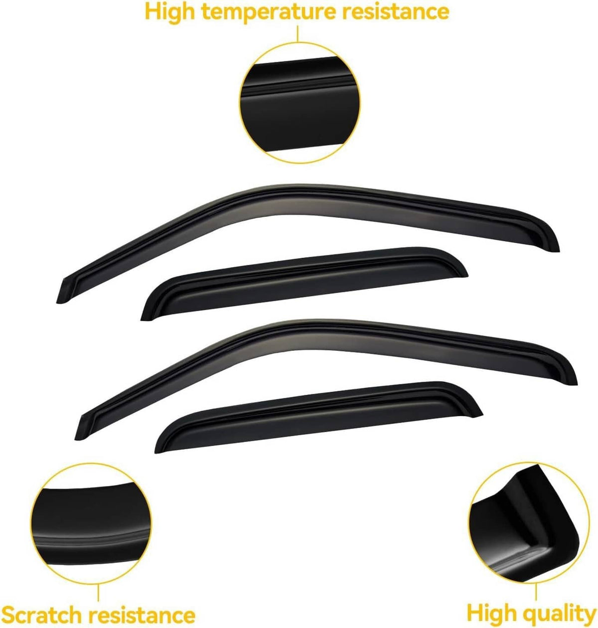 Bethesda Industrial Window Visors Rain Sun Guard for 99-06 Chevy Silverado GMC Sierra Extended Cab