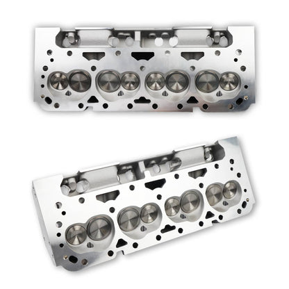 Bethesda Industrial 2x Aluminum Cylinder Heads Fit For SBC Chevy 350 190cc 64cc 2.02/1.60 Angle New