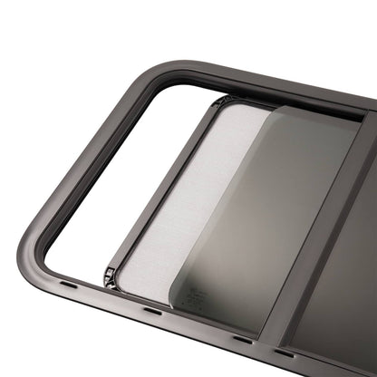 Bethesda Industrial 35"W x 22"H RV Window Horizontal Slider W/ Screen Trim Ring For RV Cargo Trailer