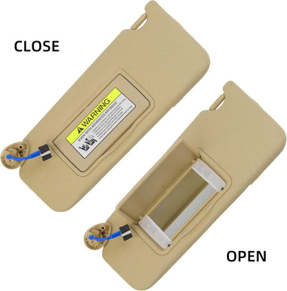 Bethesda Industrial Left Driver Side Sun Visor w/ Light & Mirror For 2008-2017 Honda Accord Beige