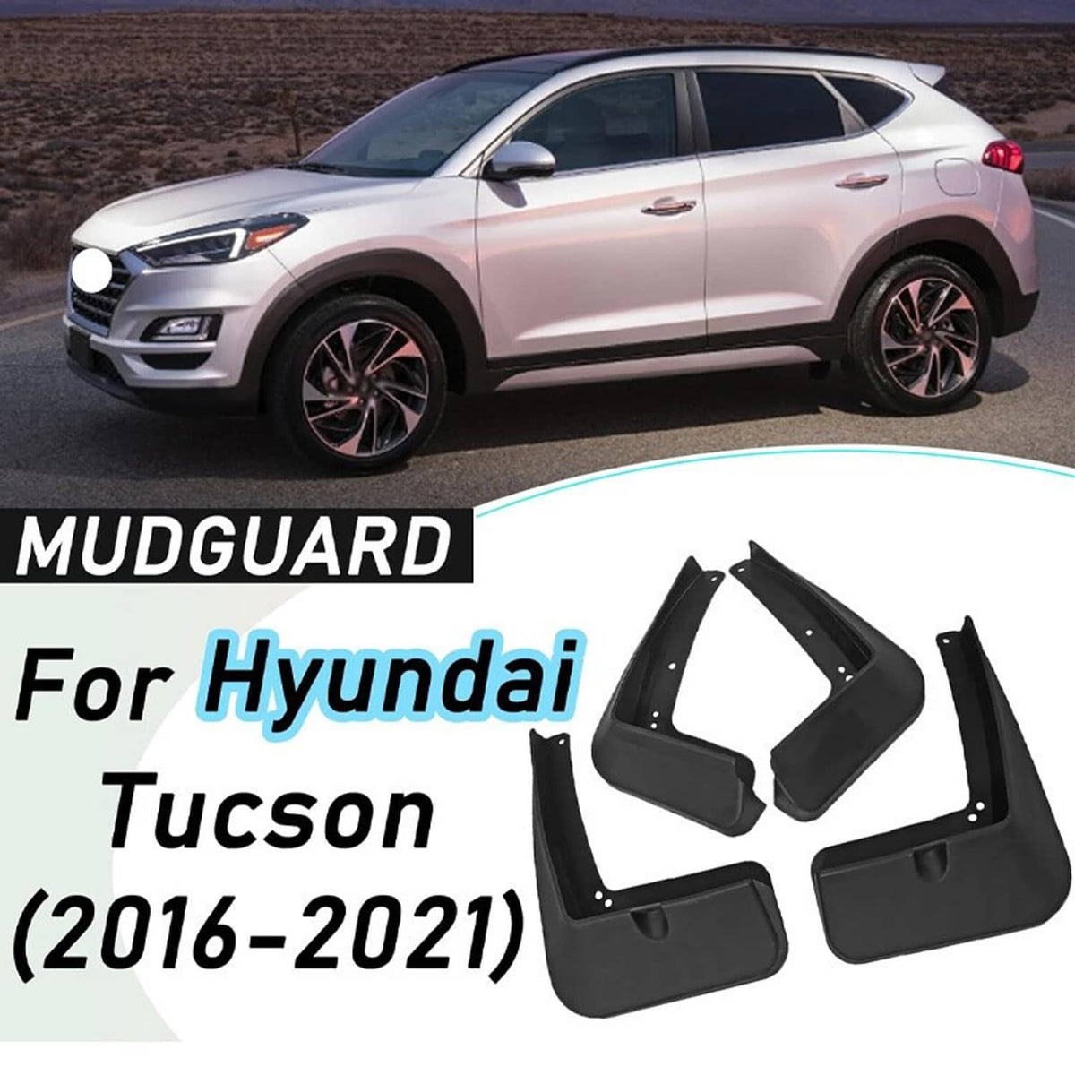 Bethesda Industrial New Mud Flaps Splash Guards Mudguards Front & Rear For 2016-2021 Hyundai Tucson