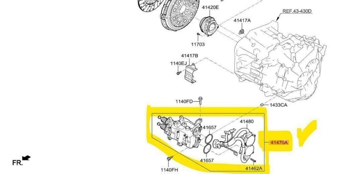 Bethesda Industrial Dual Clutch Transmission Actuator Kit for 2012-2017 Veloster 1.6L OEM 14702A001
