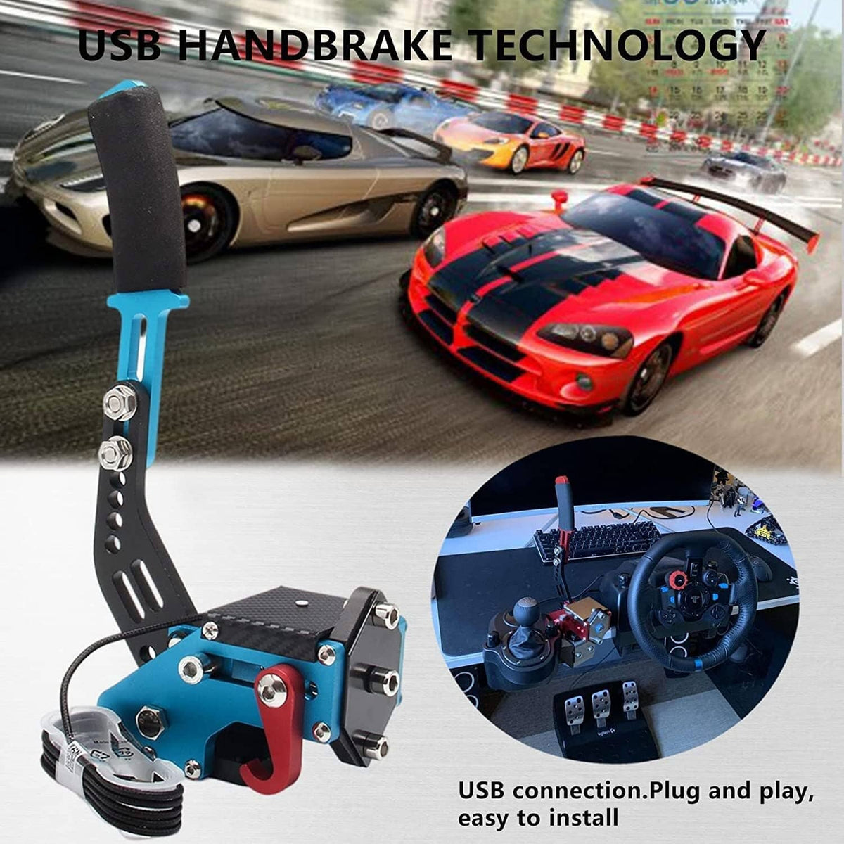 Bethesda Industrial 64 Bit USB PC Handbrake SIM for Racing Games G25/27/29 T500 T300 G923 G920 New