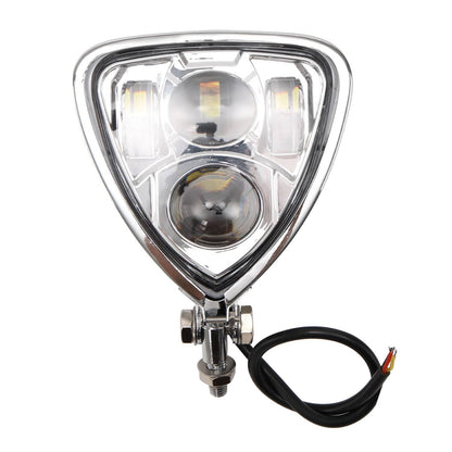 Bethesda Industrial Triangle Motorcycle Headlight Head lamp for Harley Motorcycle Chopper Cafe Racer