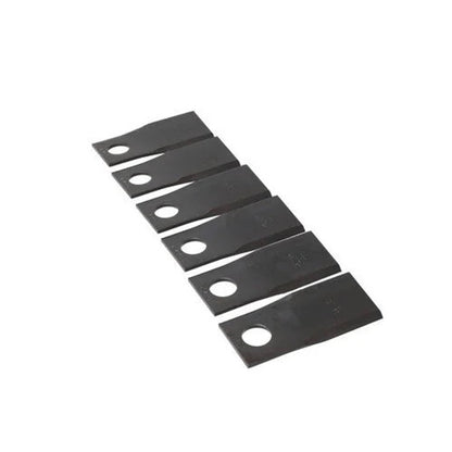 Bethesda Industrial Disc Mower Knives Type 2 Opposite Bevel 11° Twist Clockwise Rotation 6 Pack