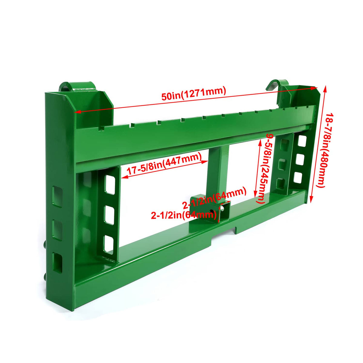 Bethesda Industrial 50" Pallet Fork Frame 4000LBS heavy-duty Steel For John Deere Loaders Skid Steer