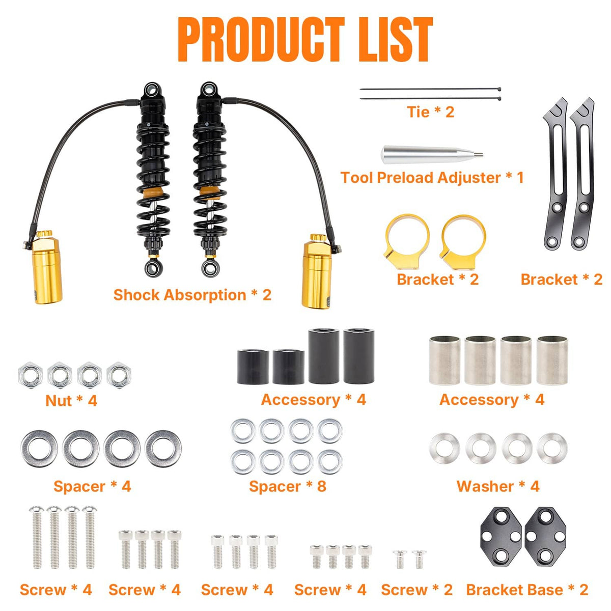 Bethesda Industrial Remote Reservoir Rear Suspensions Shock For Harley Electra Glide FLHT 2019-2022