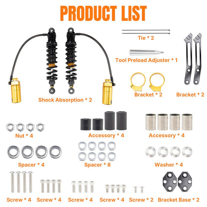 Bethesda Industrial Remote Reservoir Rear Suspensions Shock For Harley Electra Glide FLHT 2019-2022