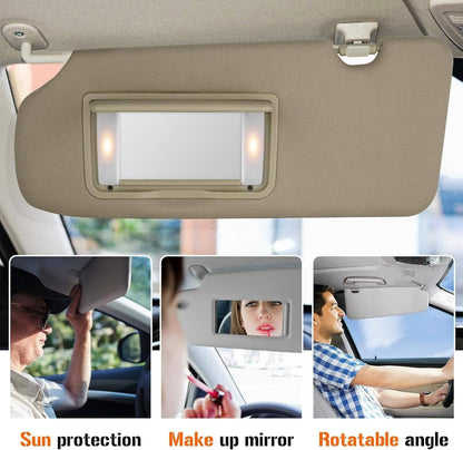 Bethesda Industrial Left Driver Side Sun Visor Beige w/Mirror & Light For 2017-2022 Honda CR-V CRV