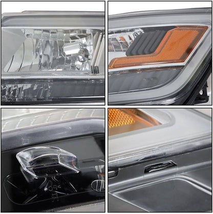 Bethesda Industrial Driver Left Side Headlight w/ LED DRL For 2016-19 Ford Explorer Chrome Housing