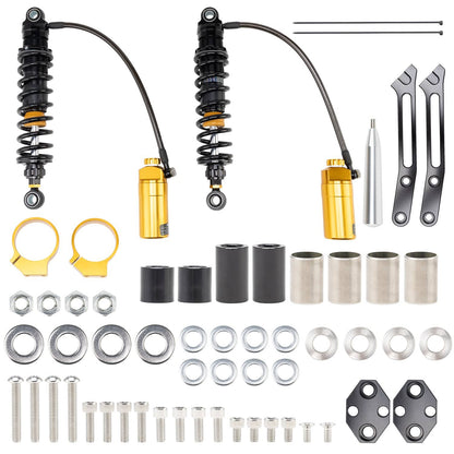Bethesda Industrial 13" Adjustable Remote Reservoir Rear Shocks Set For Harley Road Glide 2014-2025