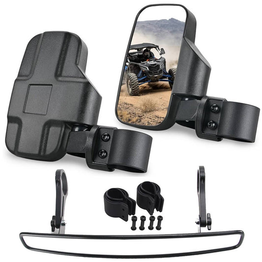 Bethesda Industrial UTV 2" Rear-View Wide Center Side Mirrors Set For Honda Talon 1000R 1000X Can Am