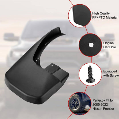 Bethesda Industrial 4x Mud Flaps Splash Guards Mudguards For 2005-2022 Nissan Frontier Pickup 4-door