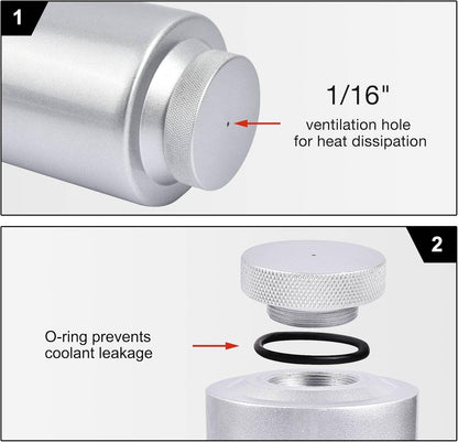 Bethesda Industrial New Universal Radiator Coolant Catch Tank Overflow Reservoir 800ml Aluminum